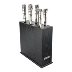 Tamahagane Black Painted Wood Knife Block - 8 Slot Japanese Storage Design -Knives From Japans tamahagane knife block in black p1090 4487 image