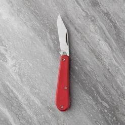 Clip Blade Pocket Knife – Red Handle