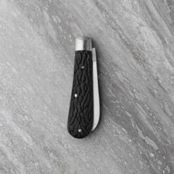 Lambfoot Pocket Knife – Black Imitation Stag 6.2cm -Knives From Japans taylors eye witness lambfoot pocket knife black imitation stag 6 2cm p2922 15618 medium