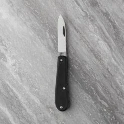 Spear Blade Pocket Knife – Black Handle