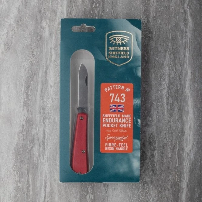 Spear Blade Pocket Knife – Red Handle 7 Spear Blade Pocket Knife – Red Handle - Image 5