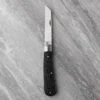 Square Lambfoot Pocket Knife – Black Imitation Stag