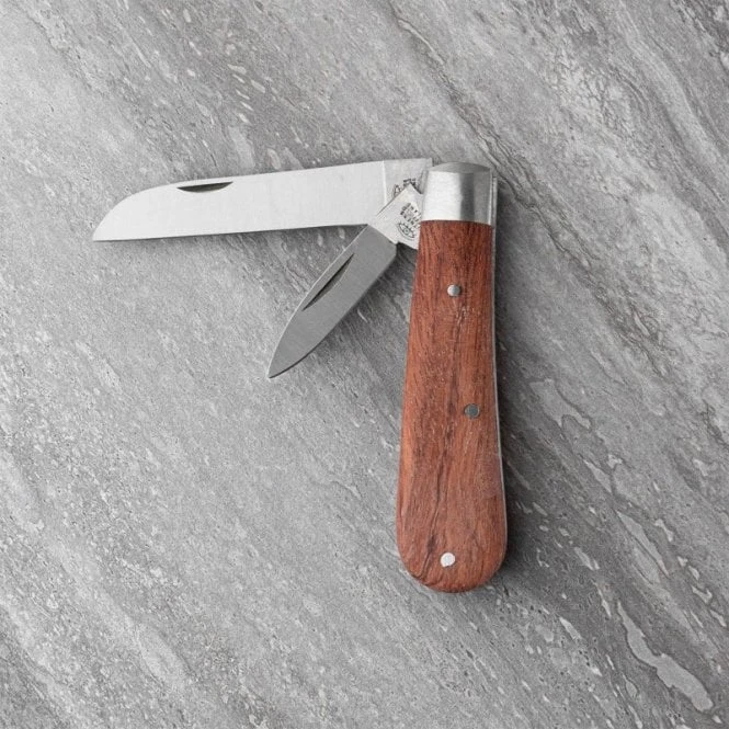 Twin Blade Hardwood Handle Pocket Knife 4 Twin Blade Hardwood Handle Pocket Knife - Image 2