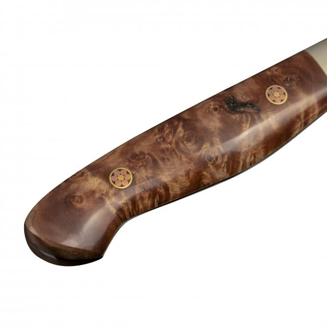 Yoshimi Kato AS Kurouchi Damascus 18cm Bunka - Aogami Super Blue Steel Maple Wood Handle 4 Yoshimi Kato AS Kurouchi Damascus 18cm Bunka - Aogami Super Blue Steel Maple Wood Handle - Image 2